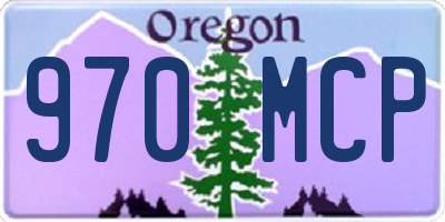 OR license plate 970MCP