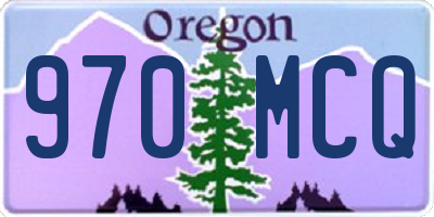 OR license plate 970MCQ