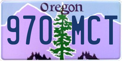 OR license plate 970MCT