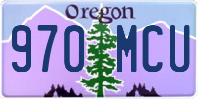 OR license plate 970MCU