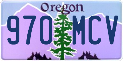 OR license plate 970MCV