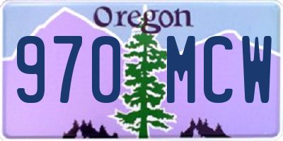 OR license plate 970MCW