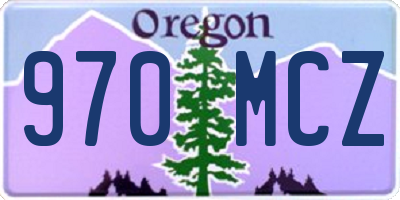 OR license plate 970MCZ