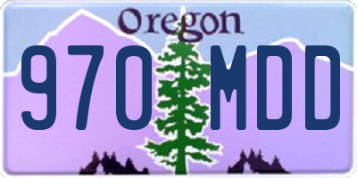 OR license plate 970MDD