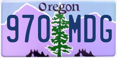 OR license plate 970MDG