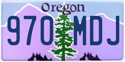 OR license plate 970MDJ