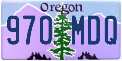 OR license plate 970MDQ