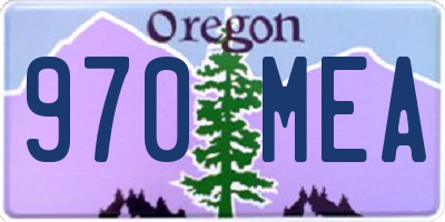 OR license plate 970MEA