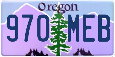 OR license plate 970MEB