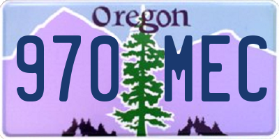 OR license plate 970MEC