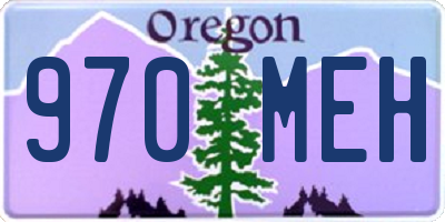 OR license plate 970MEH