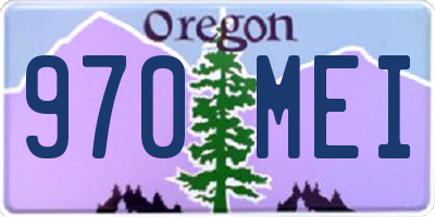 OR license plate 970MEI