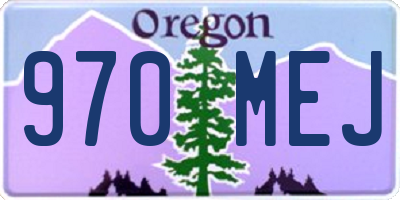 OR license plate 970MEJ