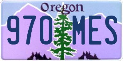 OR license plate 970MES