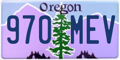 OR license plate 970MEV