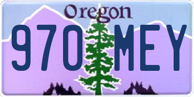 OR license plate 970MEY