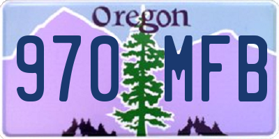 OR license plate 970MFB