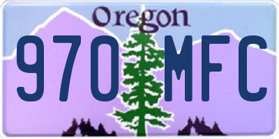 OR license plate 970MFC