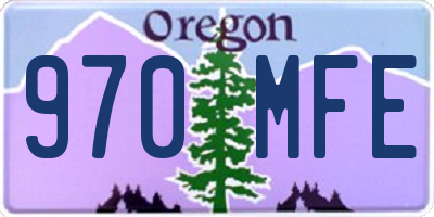OR license plate 970MFE