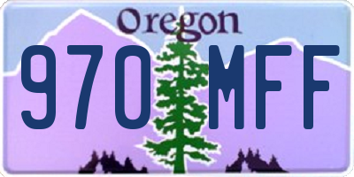 OR license plate 970MFF