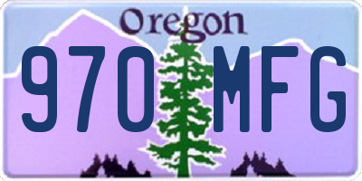 OR license plate 970MFG