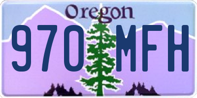 OR license plate 970MFH