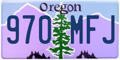 OR license plate 970MFJ