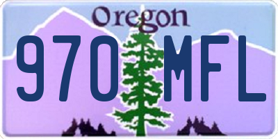 OR license plate 970MFL