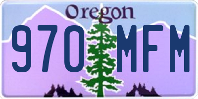 OR license plate 970MFM