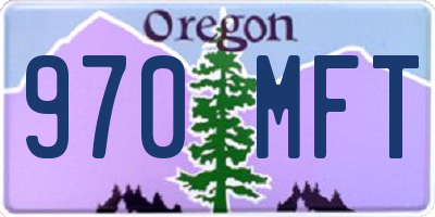 OR license plate 970MFT