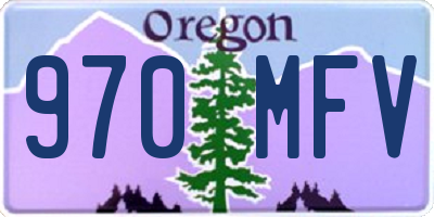 OR license plate 970MFV