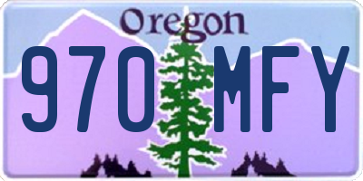 OR license plate 970MFY