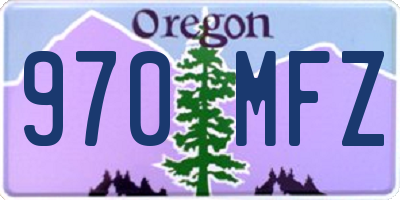 OR license plate 970MFZ