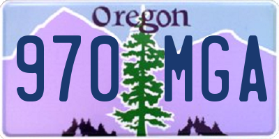 OR license plate 970MGA