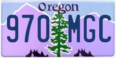 OR license plate 970MGC