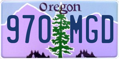 OR license plate 970MGD
