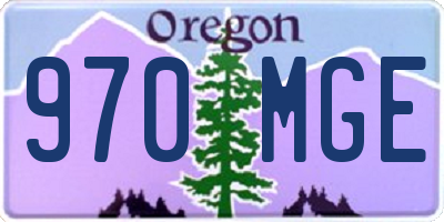 OR license plate 970MGE