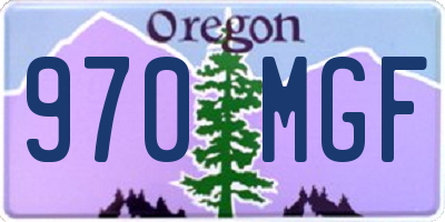 OR license plate 970MGF