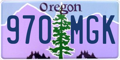 OR license plate 970MGK