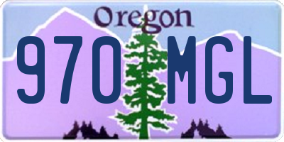 OR license plate 970MGL