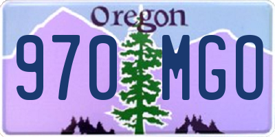 OR license plate 970MGO