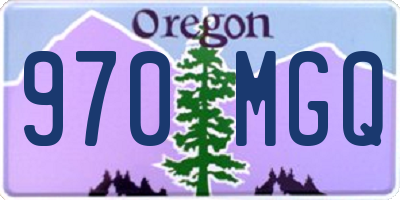 OR license plate 970MGQ