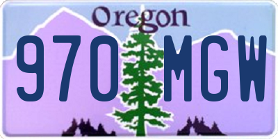 OR license plate 970MGW
