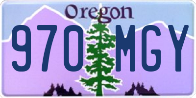 OR license plate 970MGY