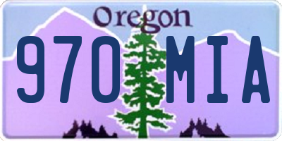 OR license plate 970MIA