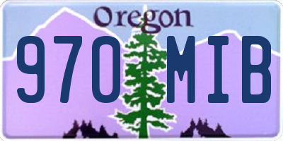 OR license plate 970MIB