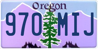 OR license plate 970MIJ