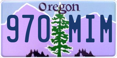 OR license plate 970MIM