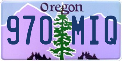 OR license plate 970MIQ