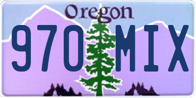 OR license plate 970MIX